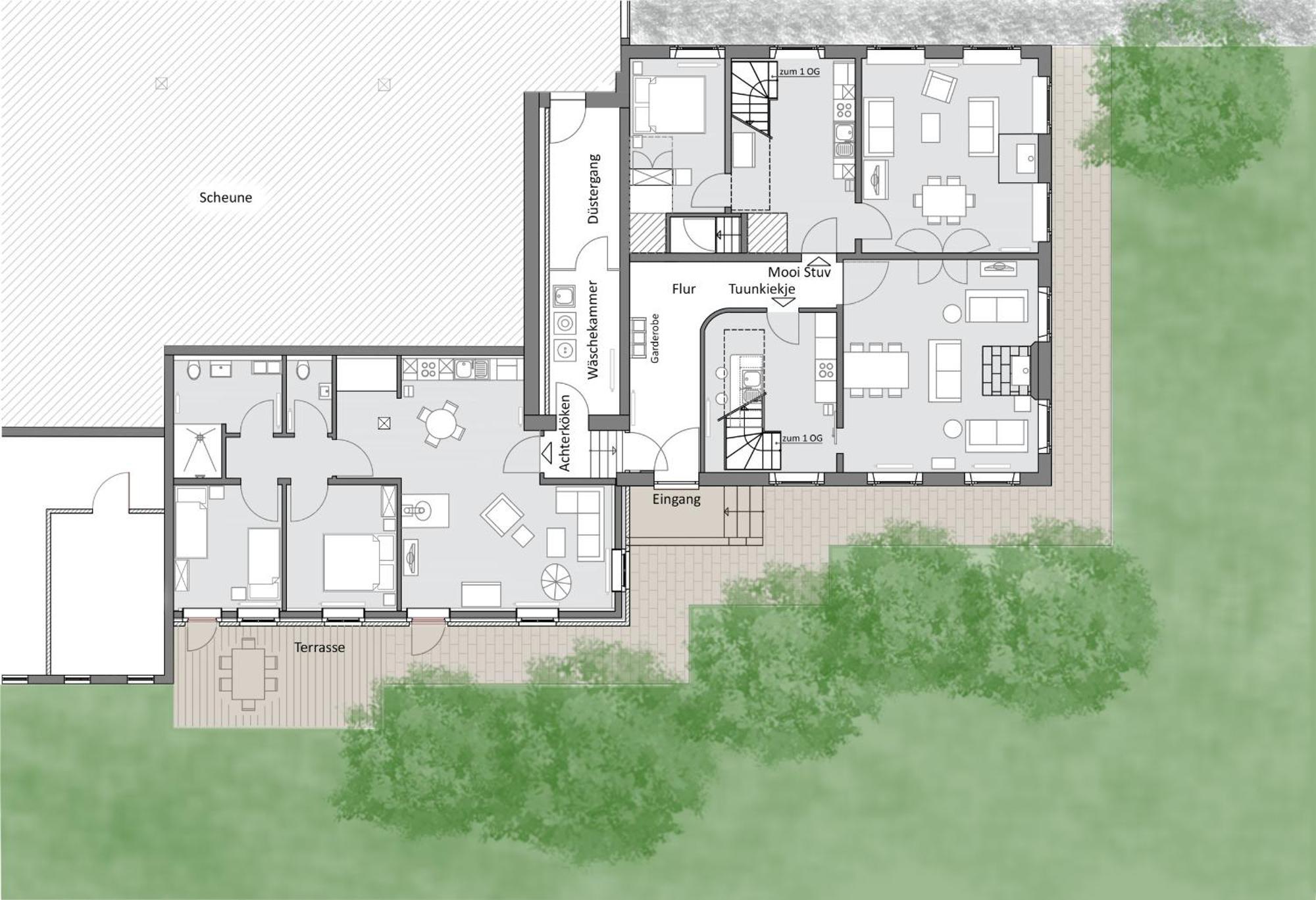 Mooi Stuv , Maisonettenwohnung , Gulfhof , Kachelofen Norden Exterior foto